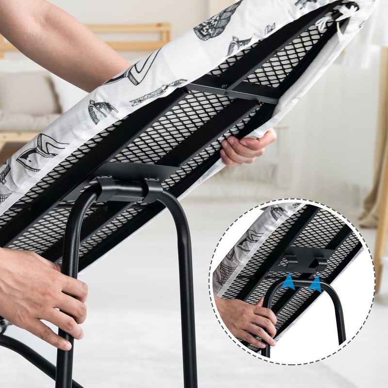 Duwee 13"×35" Ironing Board Small with Heat Resistant Cover,Folding Compact Ironing Board,Light Weight,Easy to Storage - Image 4